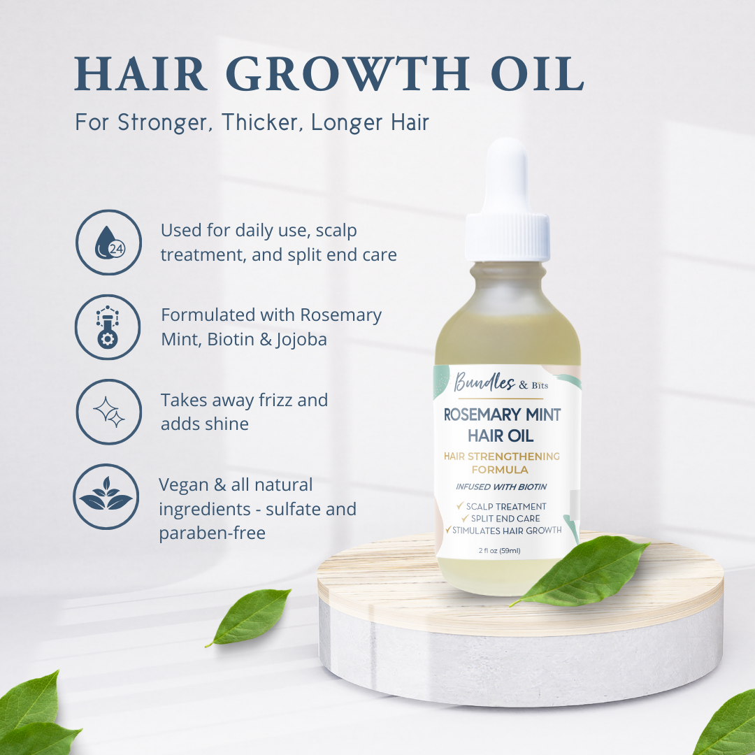Bundles & Bits Rosemary Hair Oil, Benefits