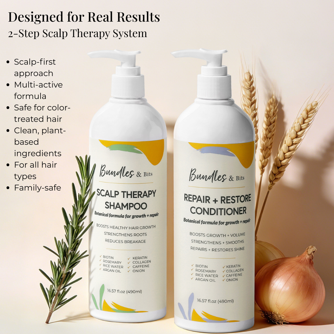 Scalp Therapy Shampoo & Conditioner Set - Anti-Thinning Hair Growth System