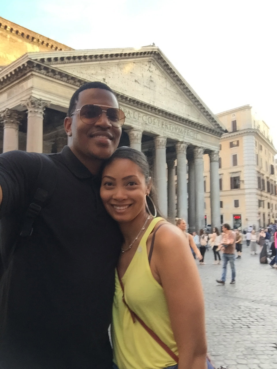 Jasmine and Dione at the Pantheon on their 2016 honeymoon