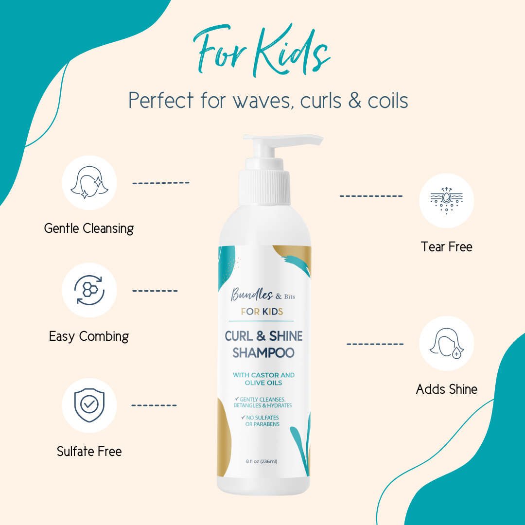 Bundles & Bits Kids Curl and Shine Shampoo and Conditioner, Benefits
