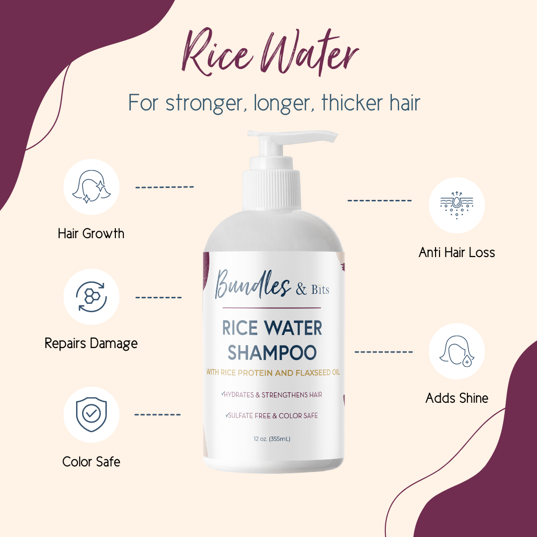Bundles & Bits Rice Water Shampoo and Conditioner, Benefits